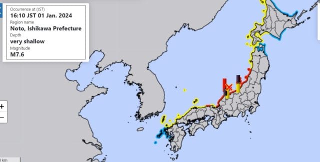 Japan Issues Tsunami Warning After 7 6 Quake Hits Coast   Japan Earthquake 640x325 